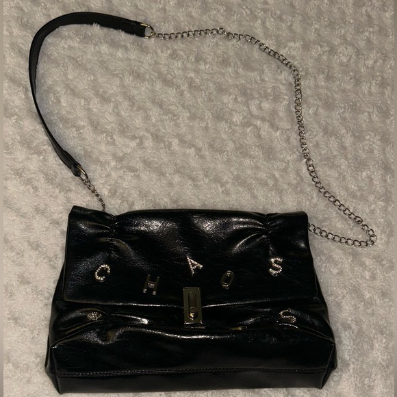 CHAOS Black Leather Clutch - Picture 2 of 11